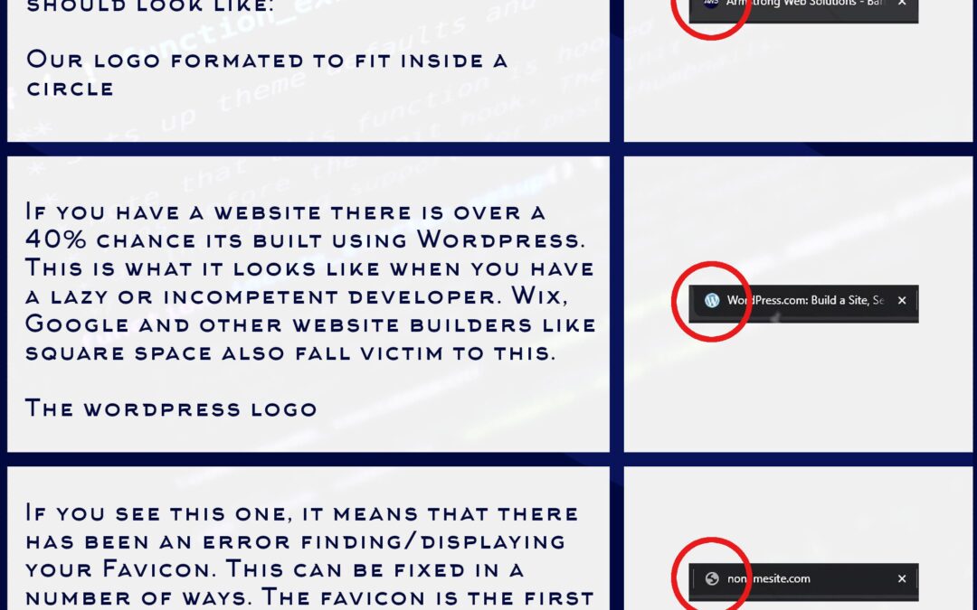 Tips for spotting Cowboy website builders #1 : Favicons